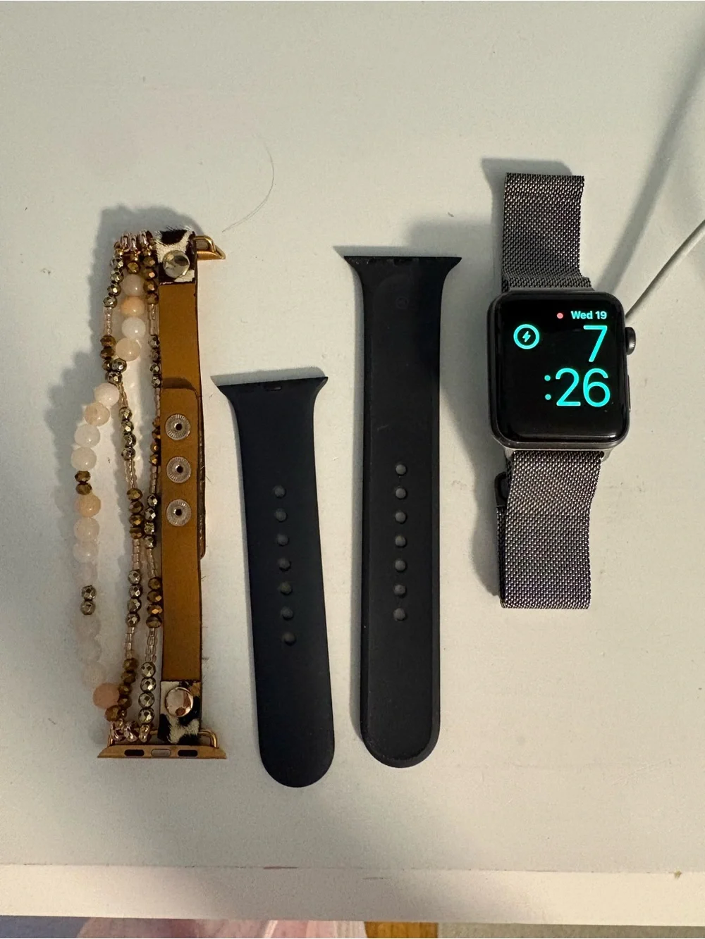 Apple Watch Series 3 with Milanese Loop and Extra Bands